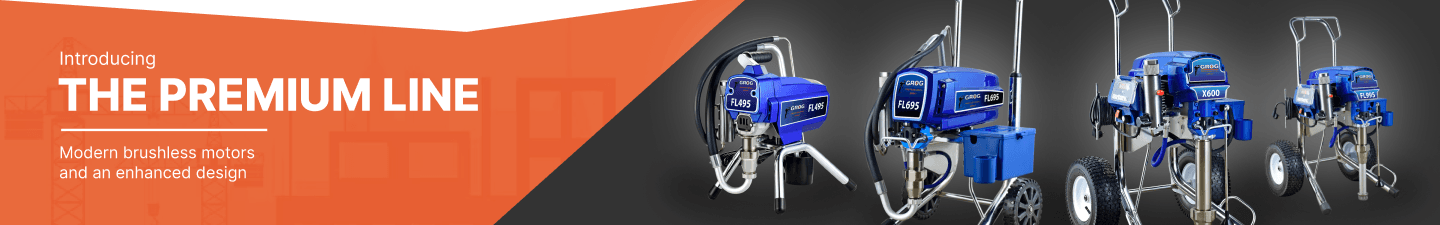 GROG Premium Line — airless sprayers with brushless motors and an enhanced design